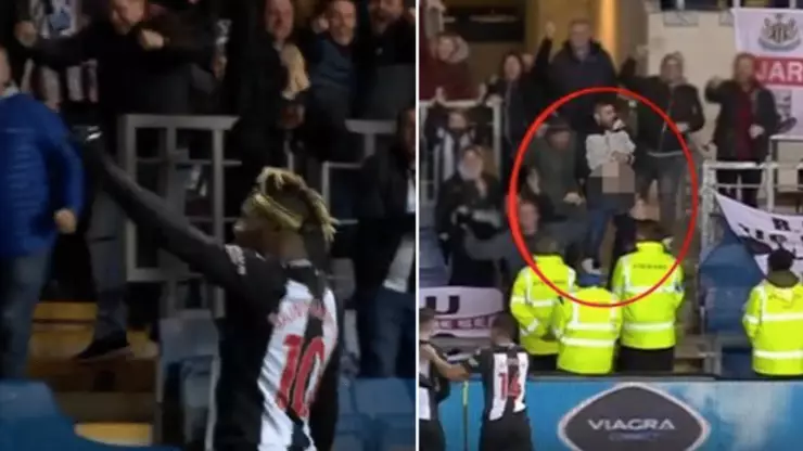 Allan Saint-Maximin Hilariously Reacts To Newcastle Fan's Helicopter Celebration 