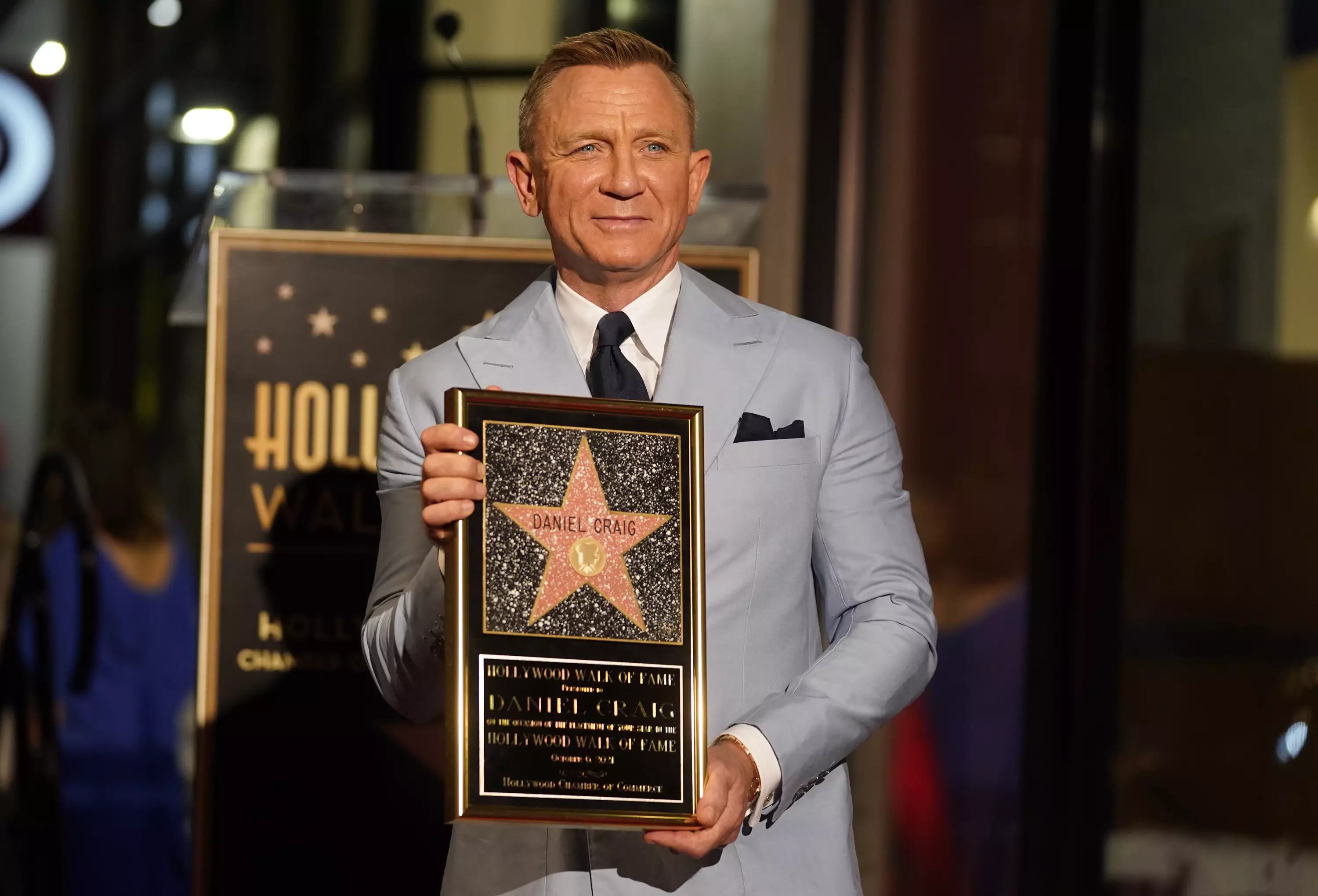 Daniel Craig was awarded a star on the Hollywood Walk of Fame following the release of his final Bond movie. (