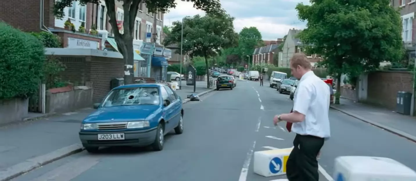 Shaun of the Dead - see that hedge on the left? That was my hedge! /