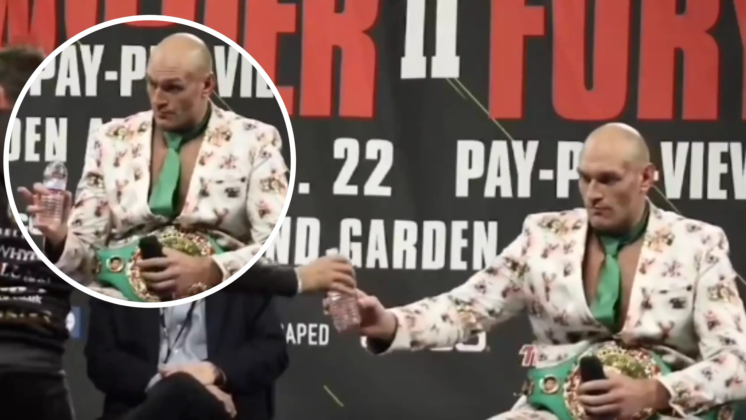 Tyson Fury Refuses To Drink Water After Seeing Who It Came From