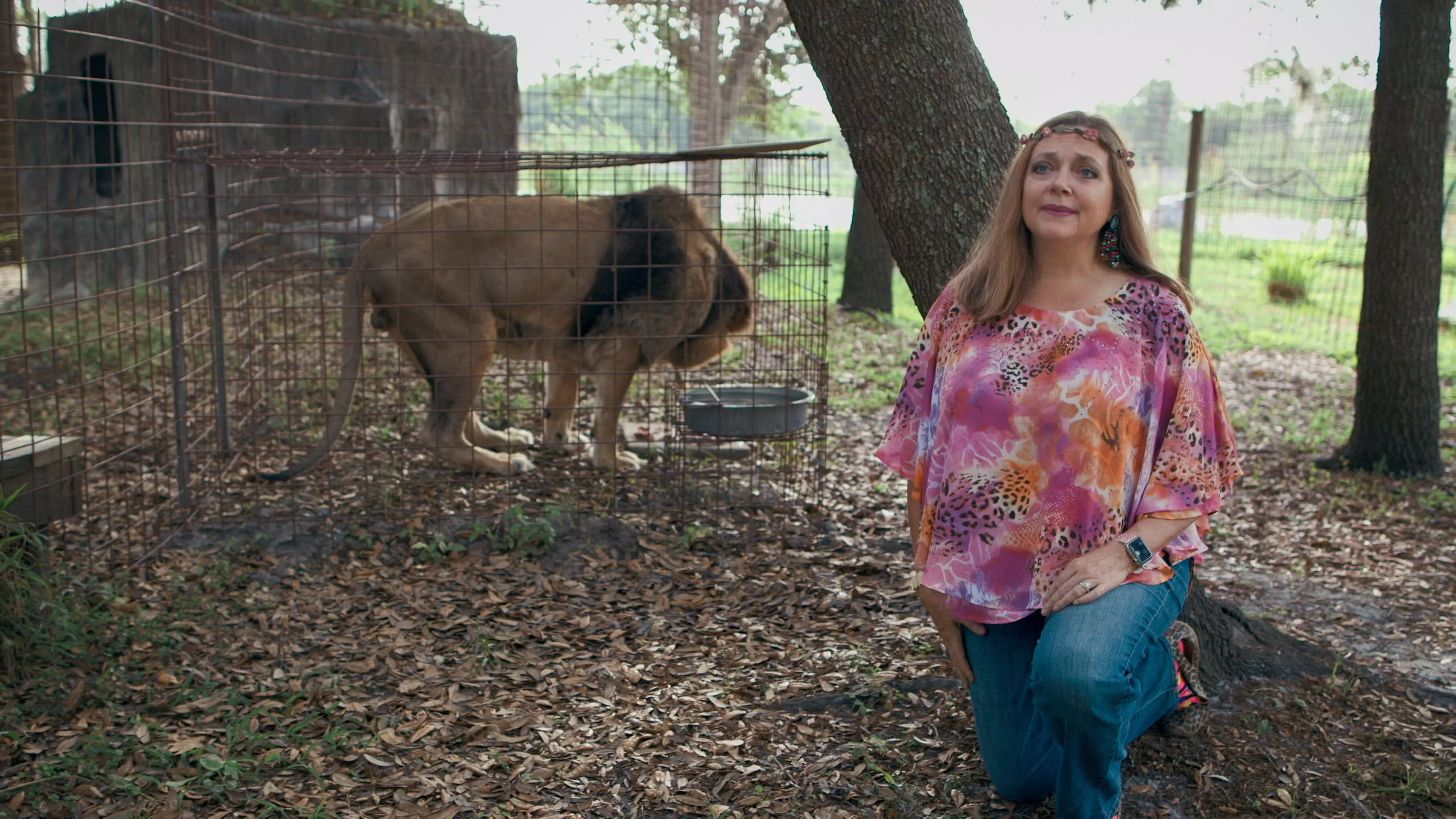 Carole Baskin at her sanctuary, Big Cat Rescue.