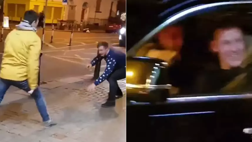 Two Irish Lads Imitate Conor McGregor, He Rolls Up Besides Them In His Car
