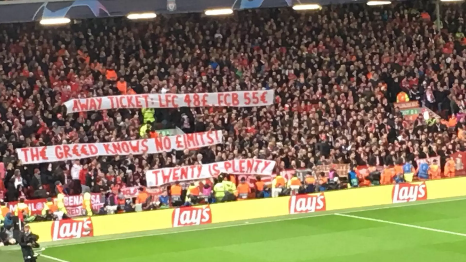 Liverpool Supporters Applaud Bayern Munich Fans For Supporting The ‘Twenty’s Plenty’ Campaign