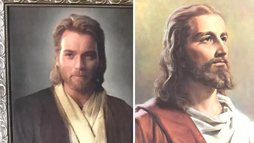 Son Pranks Religious Mum With Ewan McGregor 'Jesus Picture'