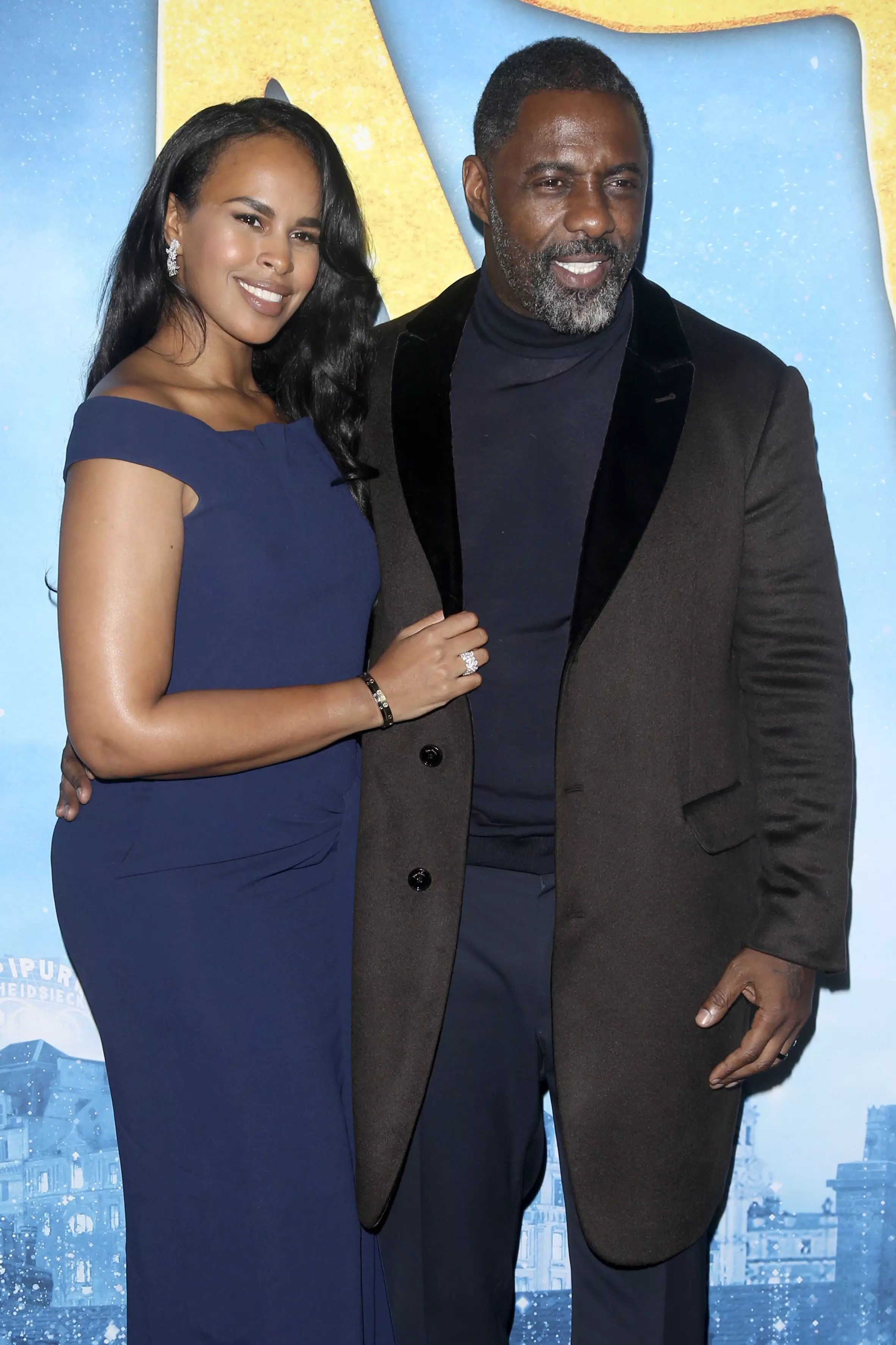 Idris Elba with wife Sabrina Dhowre before they both contracted coronavirus.