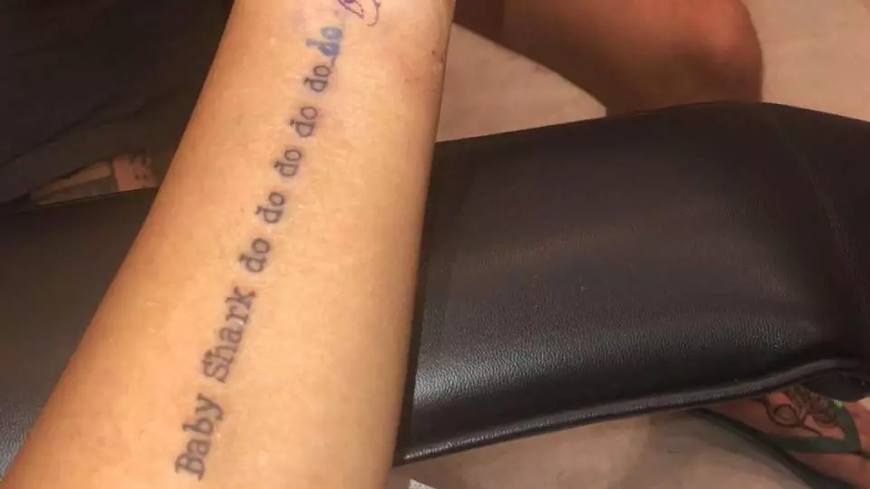 Teen Gets 'Baby Shark' Lyrics Tattoo While Drunk In Ibiza