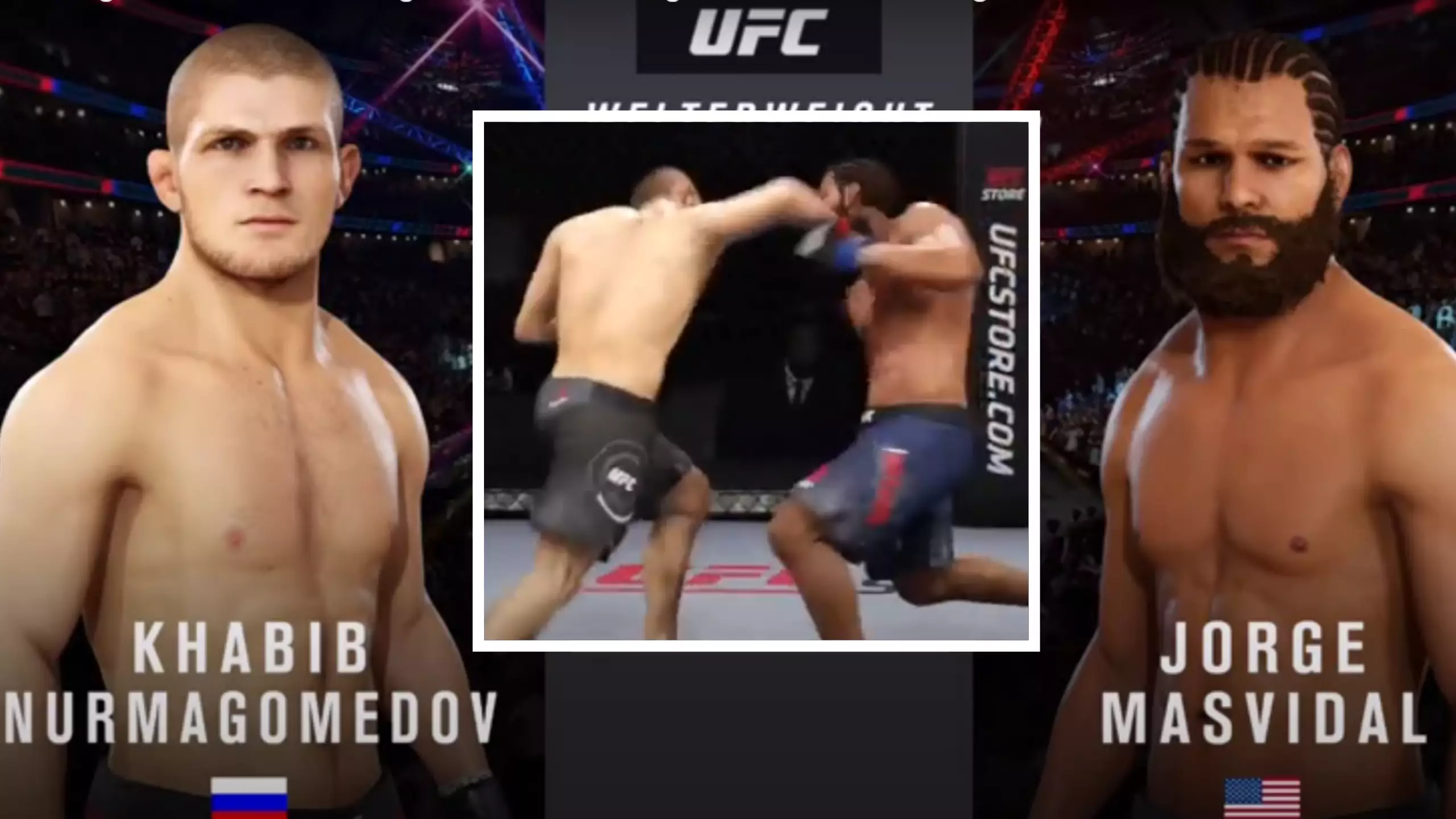 YouTuber Simulates Khabib Nurmagomedov Vs Jorge Masvidal Super-Fight On UFC 3 - One Man Wins Comfortably