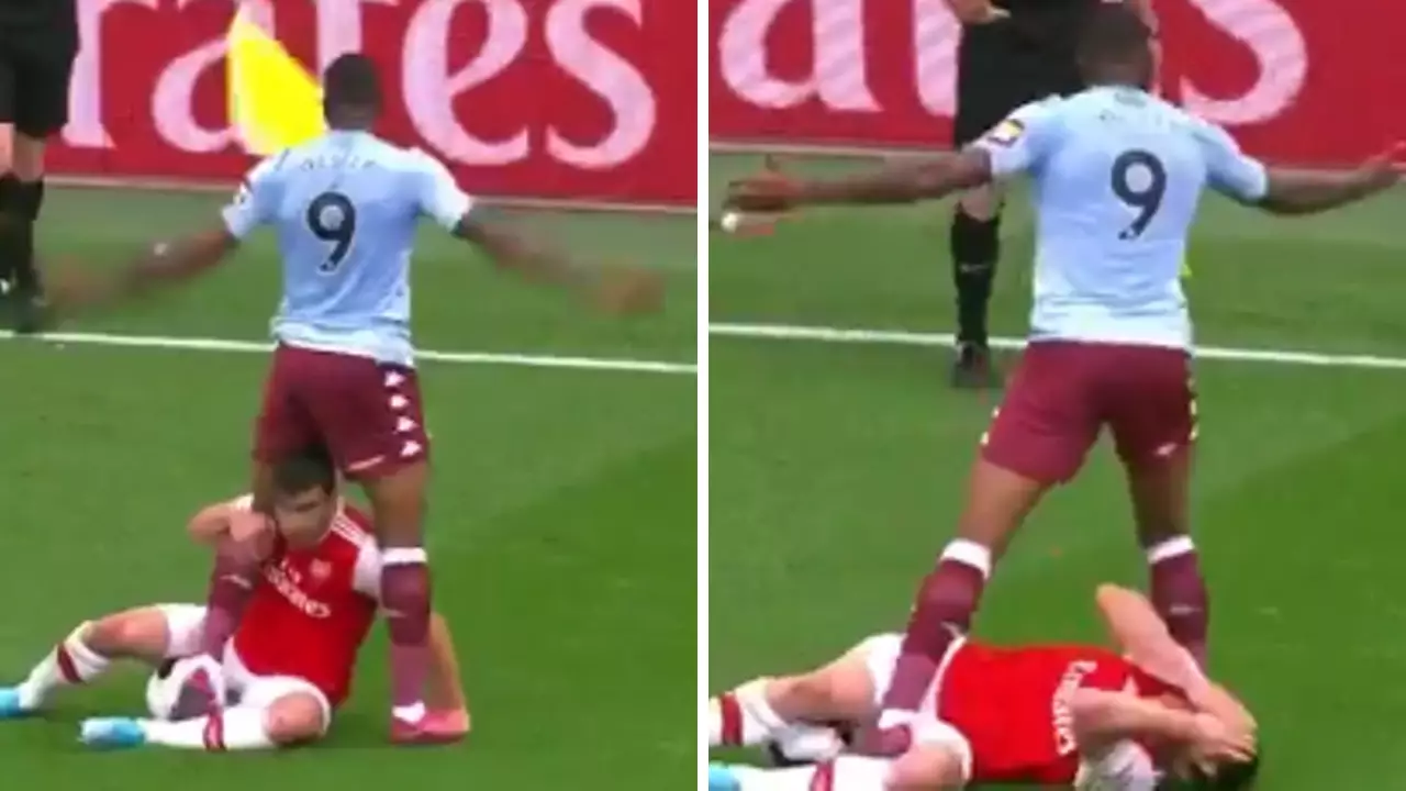 Arsenal's Sokratis Produces The Worst Play Acting You'll Ever See Vs Aston Villa