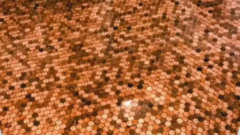 Woman Glues 7,700 Pennies To Her Bathroom Floor And Potentially Misses Out On Fortune