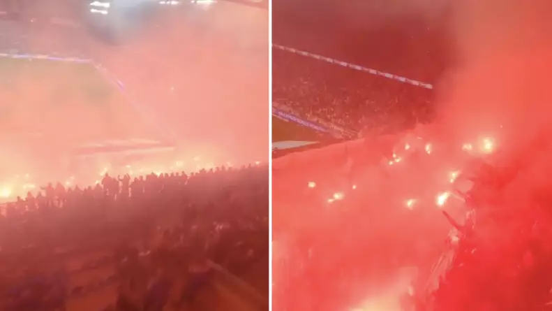 Drone Footage Of Lech Poznan Fans Has Gone Viral, There's No Party Without Pyro