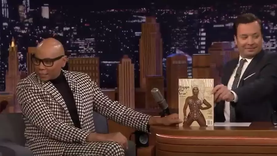 Fallon took a moment to breathe after RuPaul revealed he was just messing with him.
