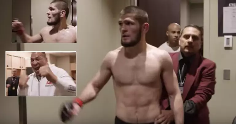 New Footage Reveals Crazy Scenes Inside Khabib Nurmagomedov's Dressing Room After McGregor Fight