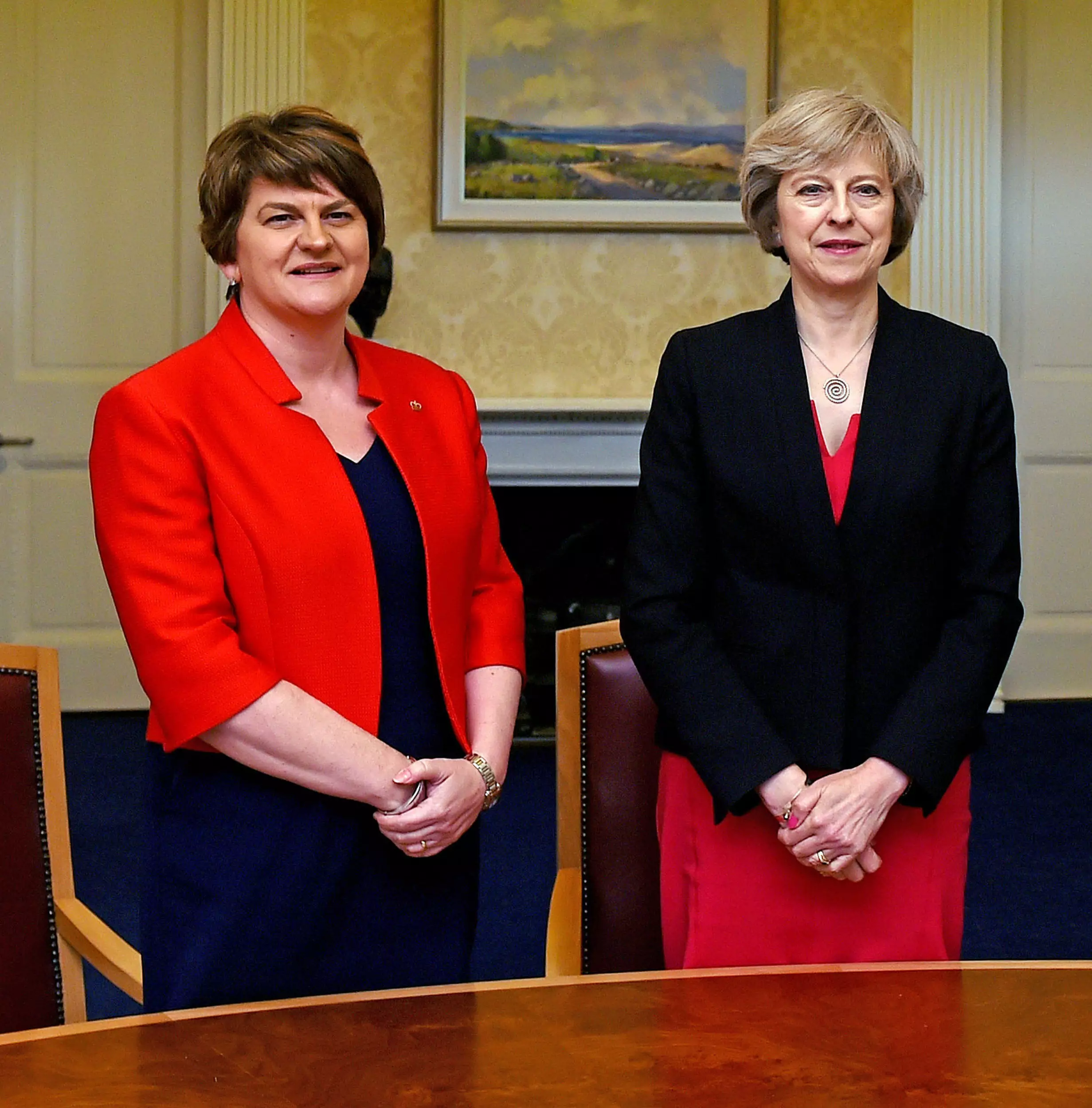 Theresa May and Arlene Foster