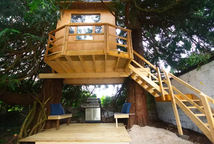 There's even a magical treehouse in the garden (