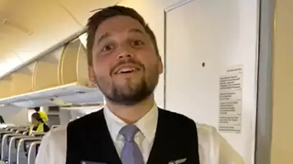 Virgin Australia Flight Attendant Reveals Secret Aeroplane Emergency Escape Door 