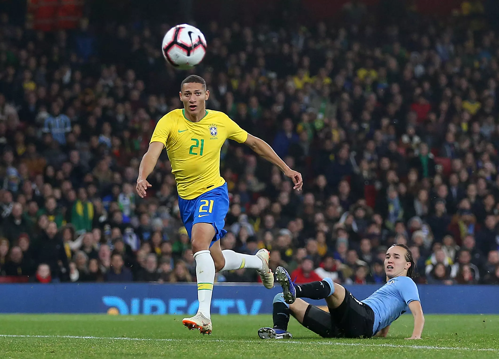 Richarlison has already worn the famous yellow of Brazil. Image: PA Images