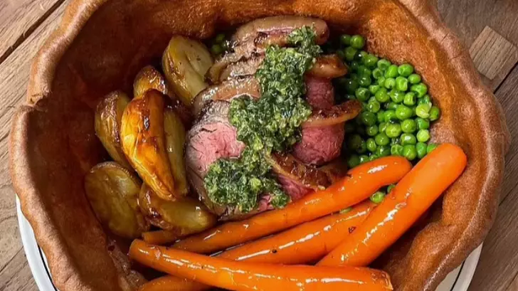 Sydney Pub Serves Entire Roast Dinner Inside A Giant Yorkshire Pudding