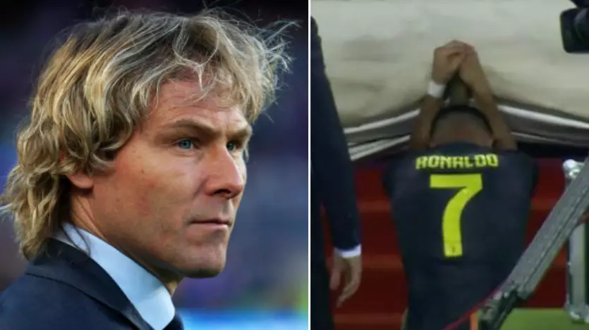 What Pavel Nedved Did At Half-Time When Cristiano Ronaldo Got Sent Off
