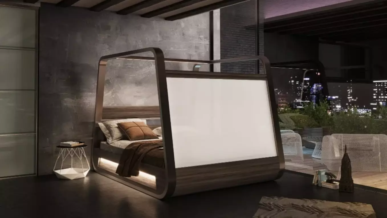 Company Creates Ultimate Netflix And Chill Bed With 70-Inch Built-In TV Screen
