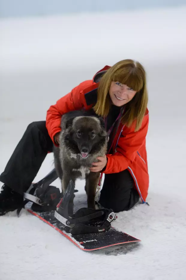 Chill Factore CEO Morwenna Angove  with her dog.