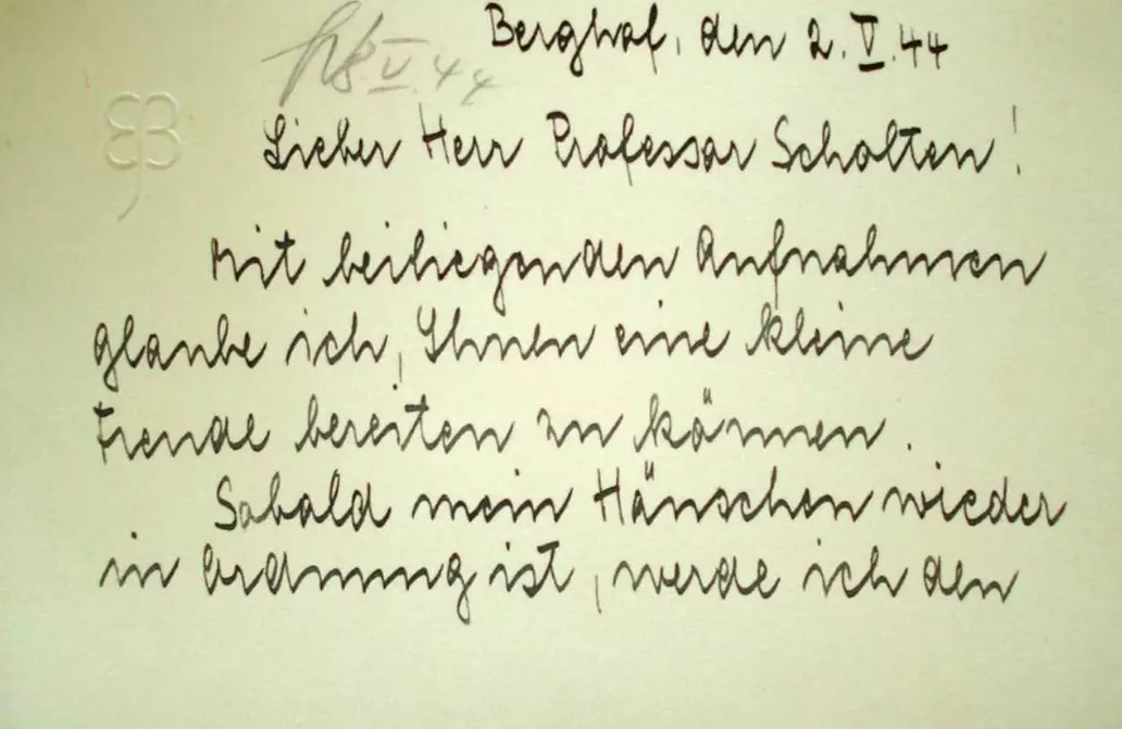 A note from Eva Braun.