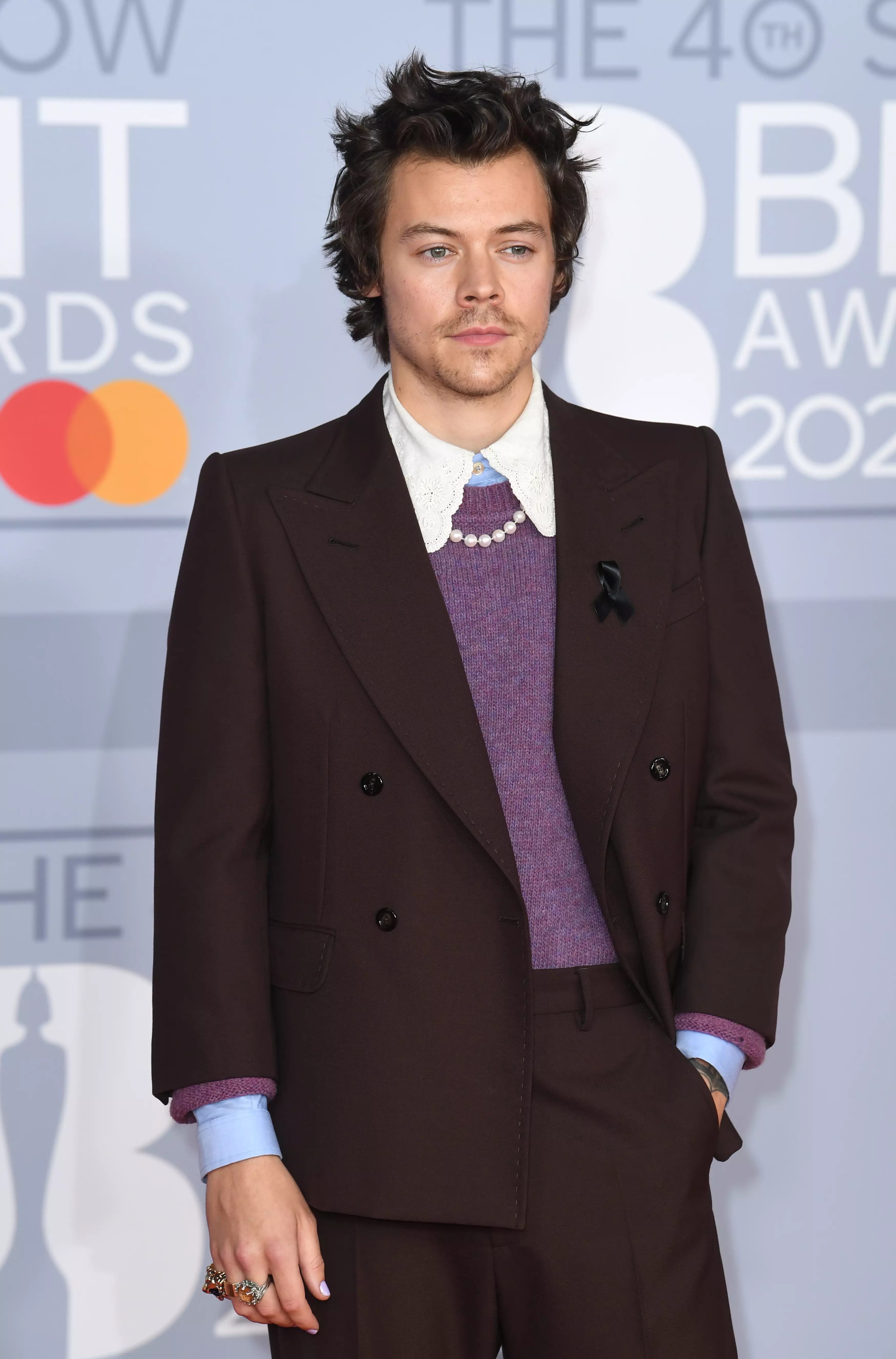 Harry Styles arriving at the BRITs.