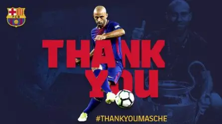 Barcelona Confirm That Javier Mascherano Will Leave The Club This Month