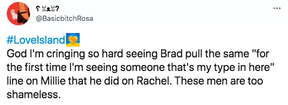 Brad's lines left people cringeing (
