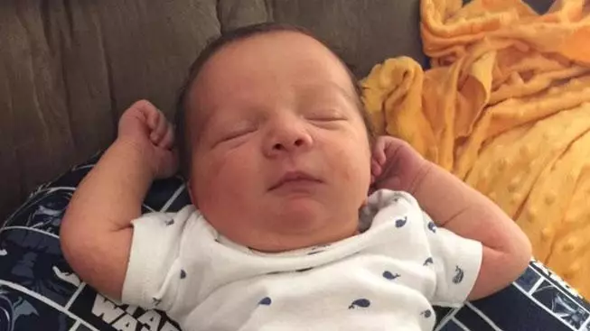 Baby Poses With Device That Was Designed To Stop His Mum Getting Pregnant 