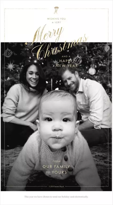 The Duke and Duchess of Sussex shared their first Christmas card as a family of three last year (