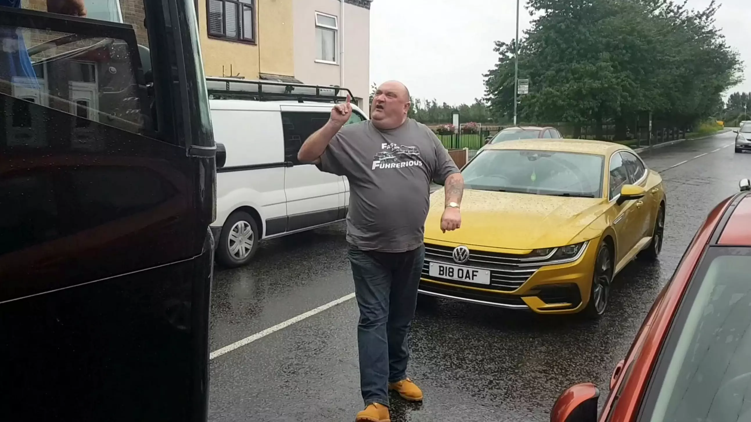 Angry Driver Branded 'Big Oaf' After Fiery Confrontation With Coach Driver