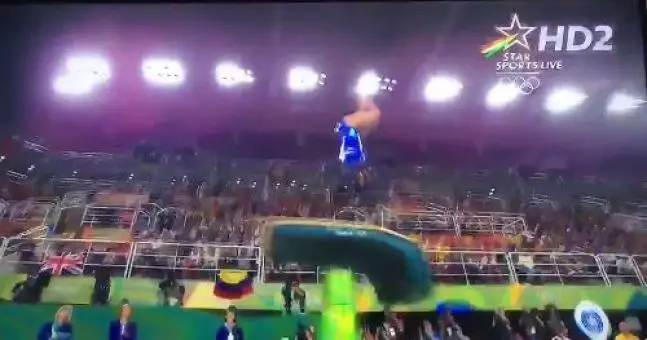 WATCH: Gymnast Nails 'Vault Of Death' In Olympic Final