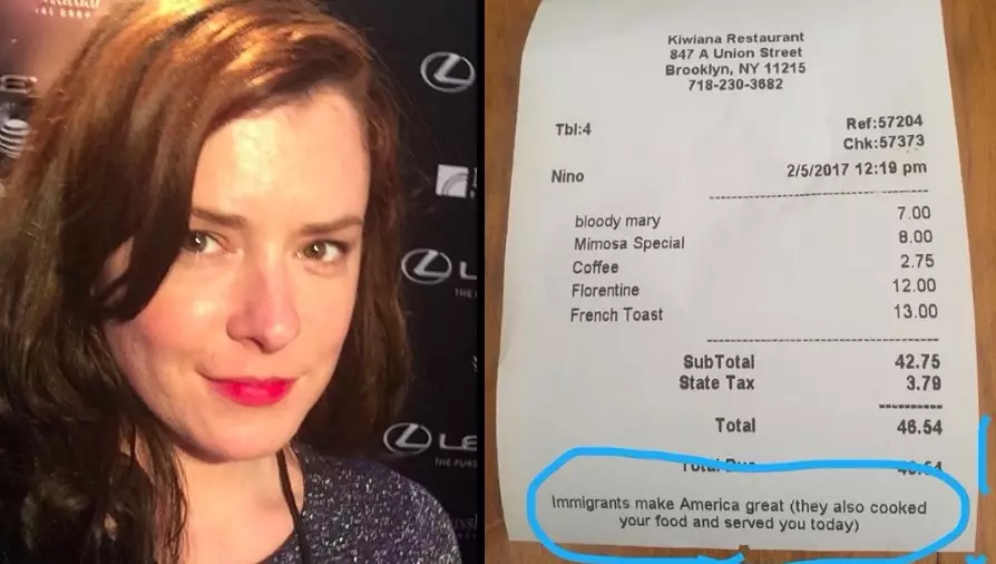 American Restaurant Bill Makes A Point About Immigration - Nails It