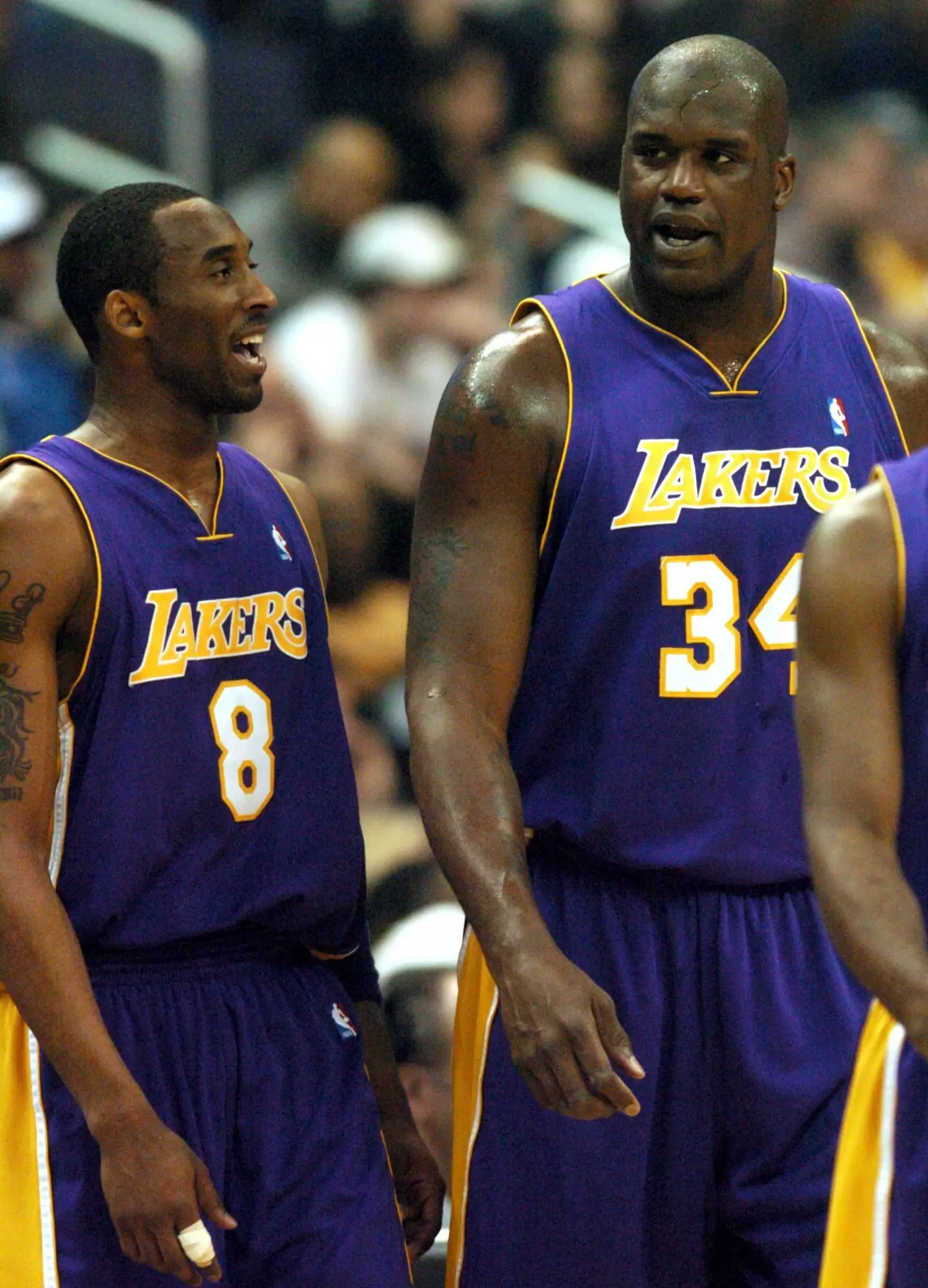 Los Angeles Lakers legends Shaquille O'Neal and Kobe Bryant.