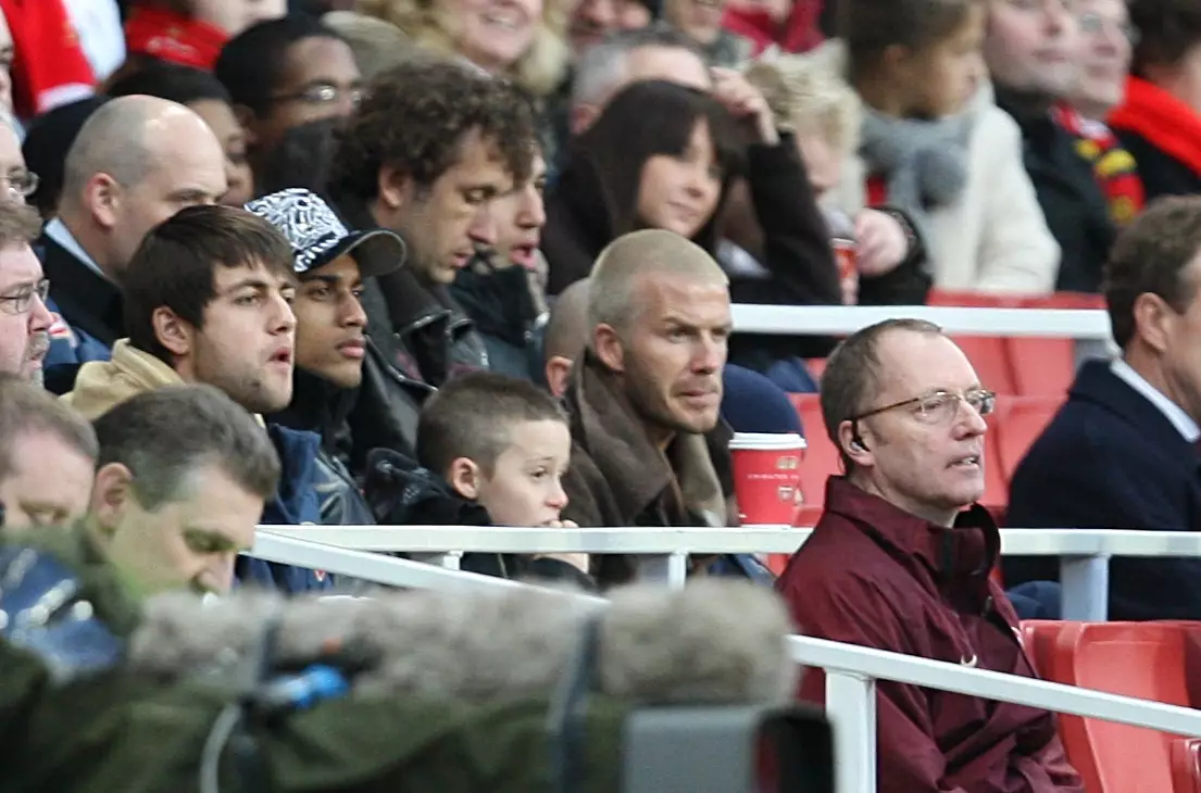 Beckham even watched games at the Emirates Stadium during his time in London. (Image