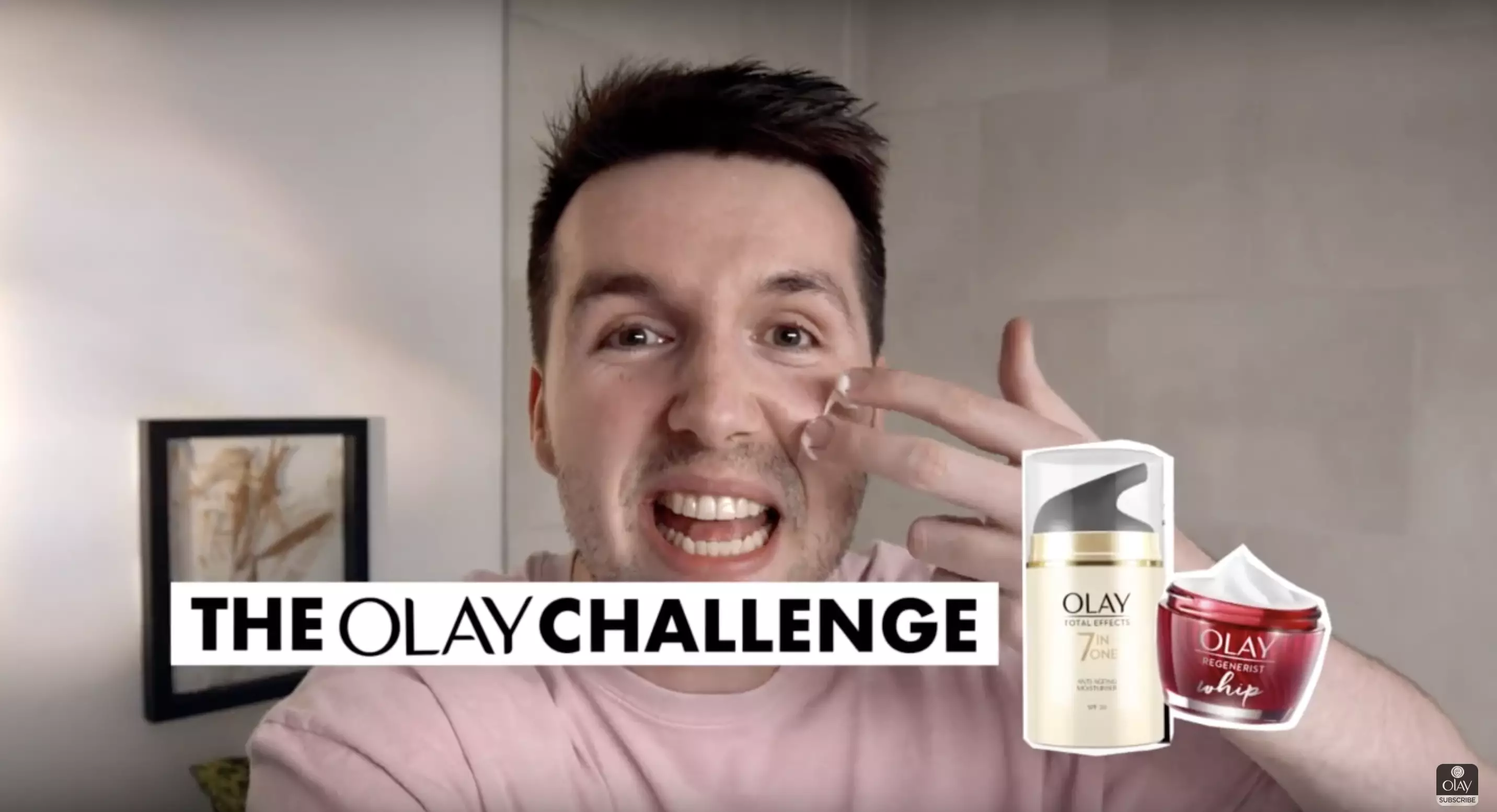 A man stars in Olay's latest advert for the first time in the brand's history.