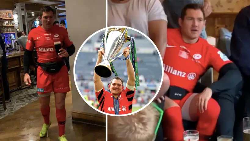 Saracens Player Alex Goode Was Still Out In Full Kit, 24 Hours After Winning Champions Cup