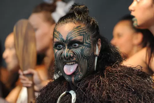Maori tattoos are often seen on the face.