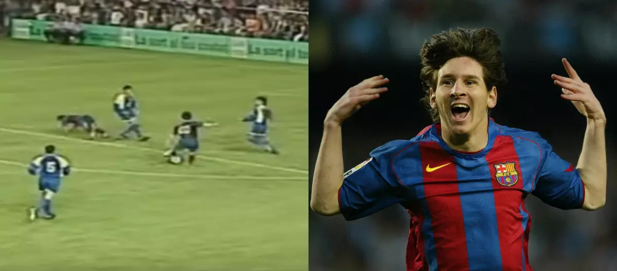 WATCH: Rare Footage Of Lionel Messi's First Goal For FC Barcelona