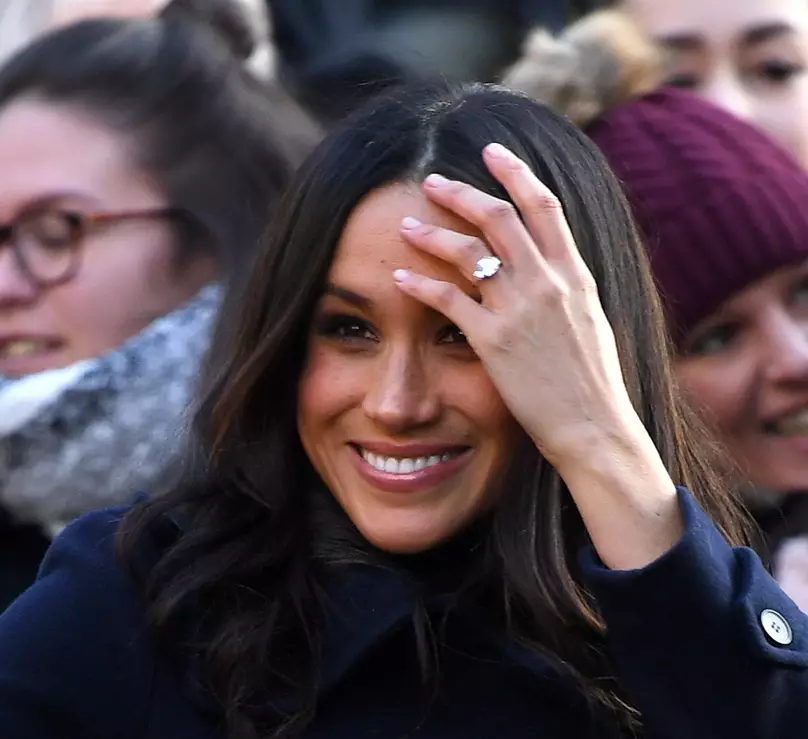 Meghan Markle Shows Off Her Ring.