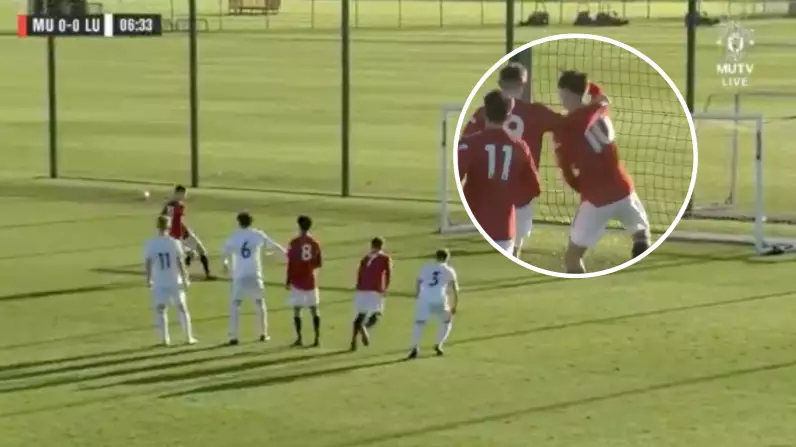 Manchester United Youngster Scores Panenka Penalty Against Leeds United, Celebrates With 'Take The L' Dance