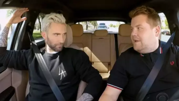 James Corden And Adam Levine Get Pulled Over Cop During 'Carpool Karaoke' 