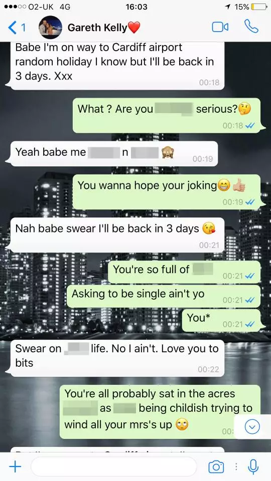LAD's text to girlfriend