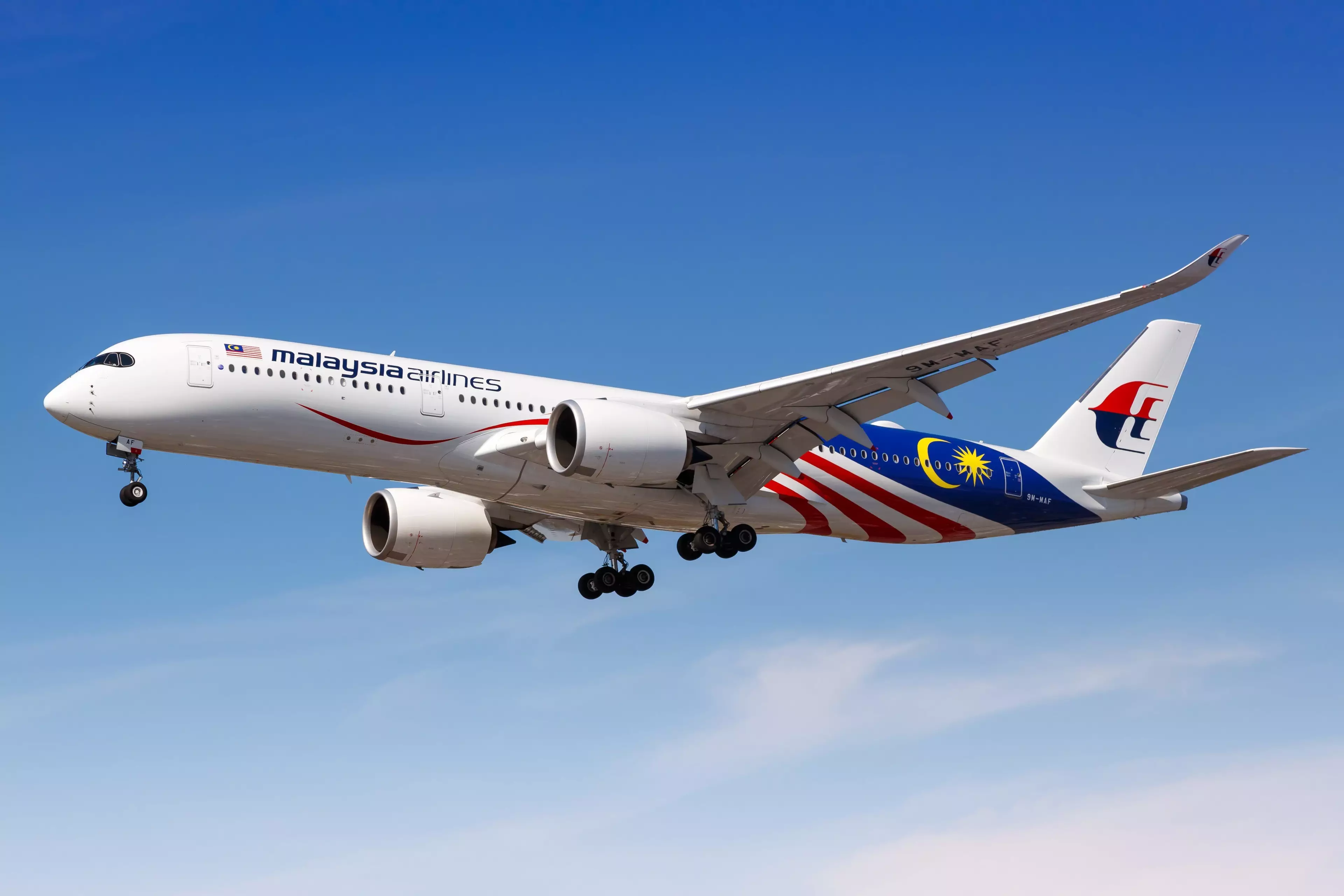 A Malaysia Airlines plane similar to MH370.