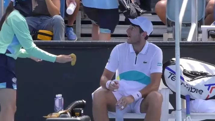 Tennis Player Elliot Benchetrit Slammed For Asking Ballgirl To Peel Banana For Him