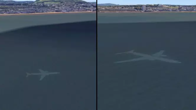 Dad Discovers Plane Under The Sea Off The Coast Of Scotland On Google Maps