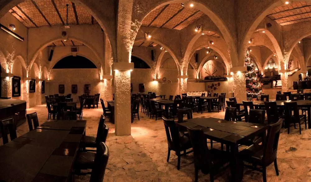 There's also a restaurant in an underground cave.