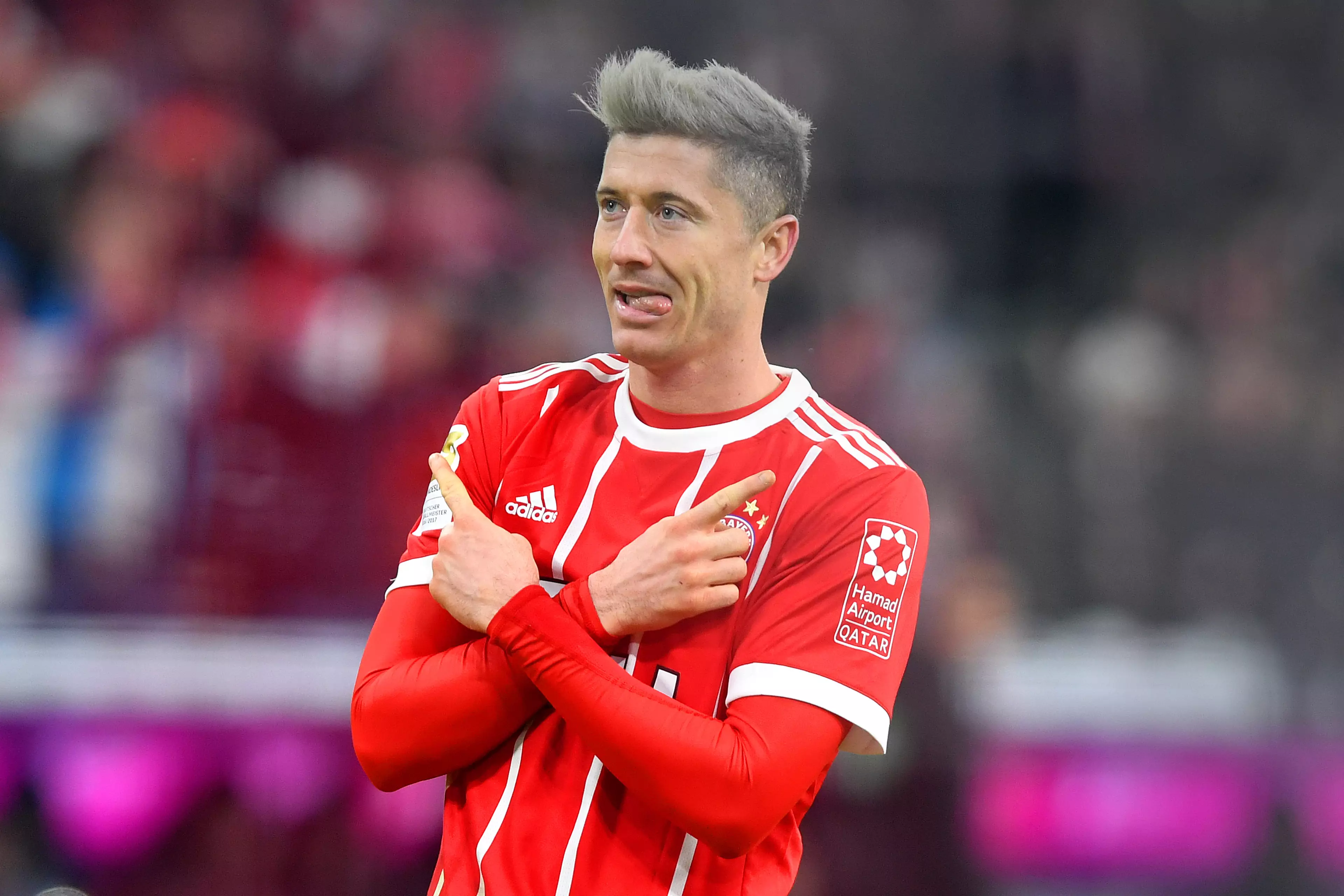 Lewandowski recently got his hair ready for the move. Image: PA