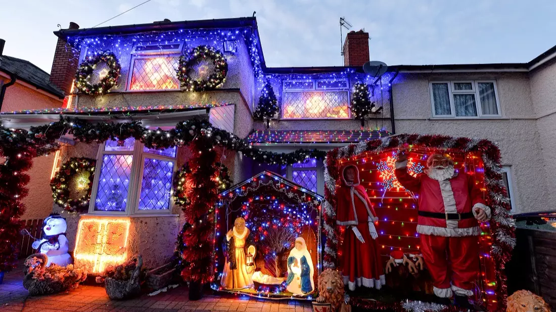 A Couple In Birmingham Have Already Put Up Their Christmas Lights 