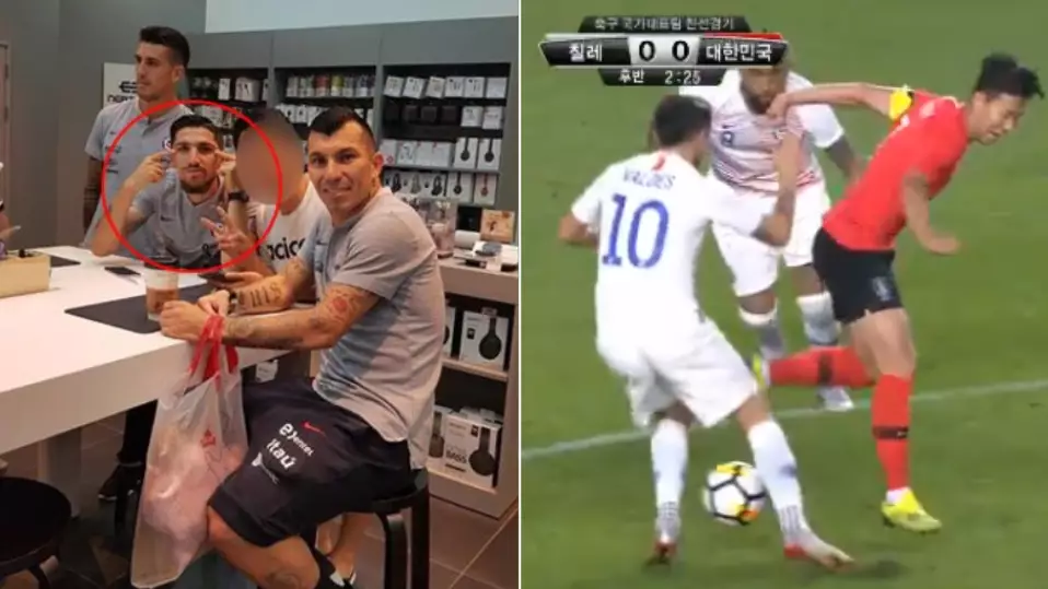Son Humiliates Chile Midfielder Diego Valdes, Who Made Racist Gesture Before Match 